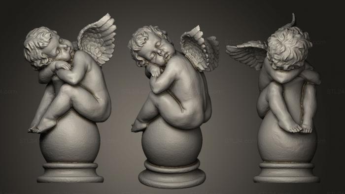 3d модели ангелы (Херувим 3D Зефир, AN_0113) 3D модель для ЧПУ станка